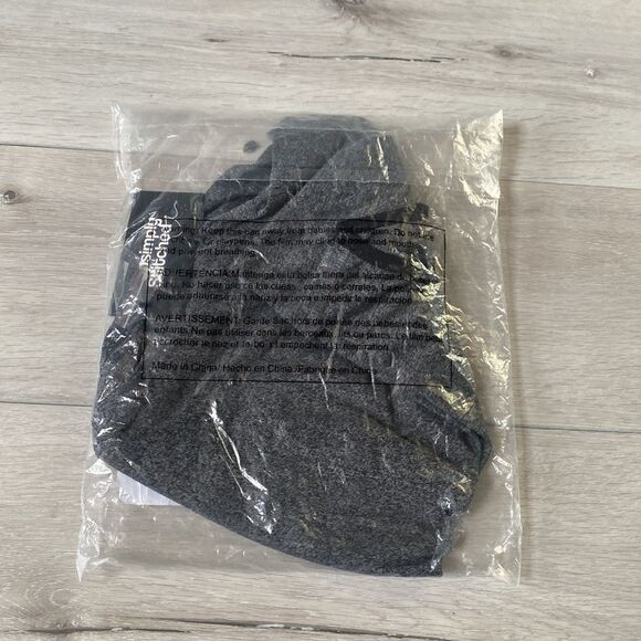 Unsimply Stitched Lounge Henley Pajama Longsleeve Shirt Grey with Black Piping M - Picture 5 of 5